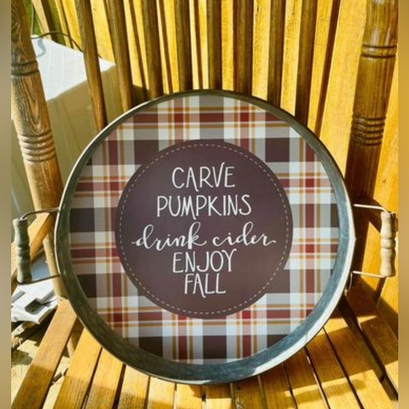 *Carve Pumpkins Galvanized Metal Tray - Picture 5 of 10